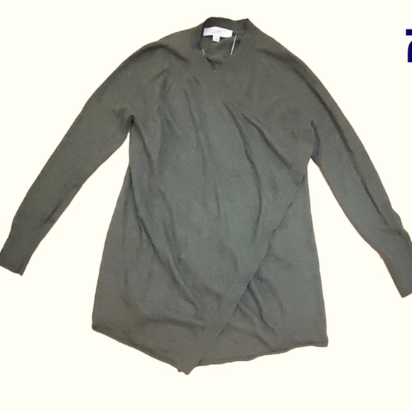 LOFT Ann Taylor drape hem open cardigan - Picture 3 of 6